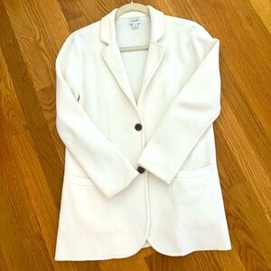 JCrew Ivory Sweater Blazer Sz M